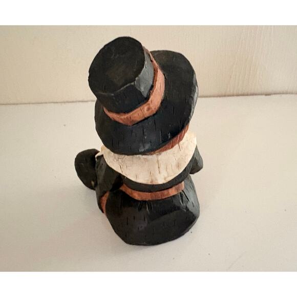 Thanksgiving Pilgrim Figurine 5" Three Hands Corp W/Turkey Fall Decor Boxed 1998 - Picture 2 of 4